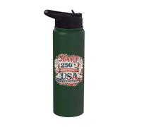 Happy 250th Birthday USA 1776 2026 Patriotic USA Stainless Steel Insulated Water Bottle