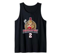 Happy 2nd Birthday Boy Little Roman Warrior Hockey sobre Hielo Camiseta sin Mangas