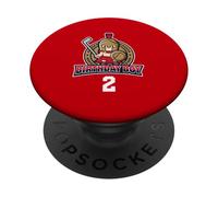 Happy 2nd Birthday Boy Little Roman Warrior Hockey sobre Hielo PopSockets PopGrip Adhesivo