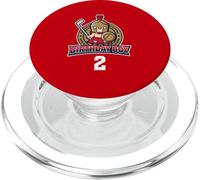 Happy 2nd Birthday Boy Little Roman Warrior Hockey sobre Hielo PopSockets PopGrip para MagSafe