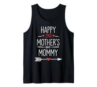Happy 2nd Mother's Day Mommy Flecha Corazón Tipografía Mamá Camiseta sin Mangas