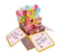 Happy 3er Birthday 3er Birthday Tarjeta de felicitación para niñas, 3 años de edad, regalo de cumpleaños para hija, sobrina, divertida tarjeta de felicitación 3D para ella