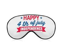 Happy 4th of July Independence Day Sleep Masks Eye Cover Blackout con correa elástica ajustable Night Blindfold para mujeres, hombres, yoga, viajes, siesta