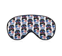 Happy 4th of July Independence Day Sleep Masks Eye Cover Blackout con correa elástica ajustable Night Blindfold para mujeres, hombres, yoga, viajes, siesta