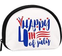 Happy 4th of July Monedero Monedero Mujeres y niñas Lindo Bolso de Moda Cambiar Bolsa Titular de la Llave Mujeres Monedero Regalo