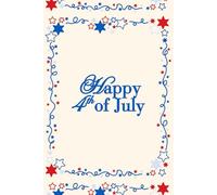 Happy 4th of July Notebook - Surrounded by Red, White & Blue Stars | 6x9", 100 Lined Pages
