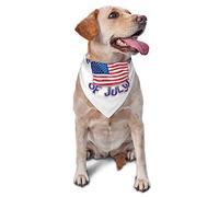Happy 4th of July Spring Dog Bandanas Boy Bulk Puppy Pañuelo Ajustable Triángulo Suave Baberos Accesorios para Perros Pequeños Medianos Grandes Gatos Blanco