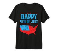 Happy 4th of July USA Map States America Patriotic Camiseta Premium