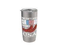 Happy 4th of July you can't spell sausage without Usa Vaso térmico de acero inoxidable de doble pared