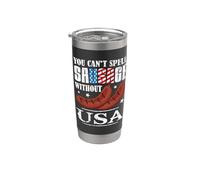 Happy 4th of July you can't spell sausage without Usa Vaso térmico de acero inoxidable de doble pared