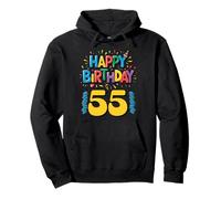Happy 55th Birthday Apparel Bold Milestone Sudadera con Capucha