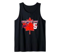 Happy 5th Birthday Boy Canada Maple Leaf Hockey sobre Hielo Camiseta sin Mangas
