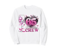 Happy 65th Birthday Crew Pink Wine 65 Years Old Queen Sudadera