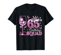 Happy 65th Birthday Squad Pink Wine 65 Years Old Queen Camiseta