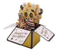 Happy 65th Birthday Tarjeta Pop-Up, Multicolor Cumpleaños 3D Tarjetas de Felicitación con Sobres Divertida Caja Pop-Up Decoración para Hombres Mujeres Mejor 65th