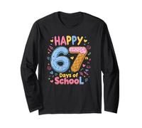 Happy 67 Days of School Six Seven Kids Boys Niñas 6 7 Lindos Manga Larga
