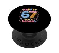 Happy 67 Days of School Six Seven Kids Boys Niñas 6 7 Lindos PopSockets PopGrip Adhesivo