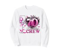 Happy 70th Birthday Crew Pink Wine 70 Years Old Queen Sudadera