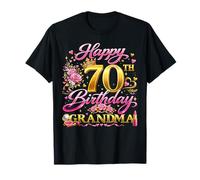 Happy 70th Birthday Grandma 70 and Fabulous 70 Yrs Old Queen Camiseta