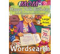 Happy 70th Birthday Mom Word Search: 70th Birthday Gift Mom | Gifts for Women | Present for Senior | 70 Year old Gift | 70th Gift for Women | ... Print | Fun Gift Elderly | Mom 70th Present
