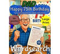 Happy 75th Birthday Dad Word Search: 75th Birthday Gift Dad | Gifts for Men| Present for Senior | 70 Year old Gift | 75th Gift for Men | Nostalgic ... Print | Fun Gift Elderly | Dad 75th Present
