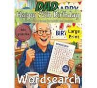 Happy 75th Birthday Dad Word Search: 75th Birthday Gift Dad | Gifts for Men| Present for Senior | 70 Year old Gift | 75th Gift for Men | Nostalgic ... Print | Fun Gift Elderly | Dad 75th Present