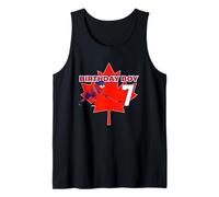 Happy 7th Birthday Boy Canada Maple Leaf Hockey sobre Hielo Camiseta sin Mangas