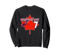 Happy 7th Birthday Boy Canada Maple Leaf Hockey sobre Hielo Sudadera