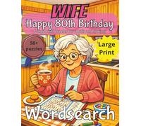 Happy 80th Birthday Wife Word Search: 80th Birthday Gift Wife | Gifts for Women | Present for Senior | 80 Year old Gift | 80th Gift for Women | ... Print | Fun Gift Elderly | Wife 80th Present