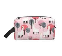 Happy Alpacas Neceser de viaje Happy Alpacas Bolsa de maquillaje de viaje, bolsa de cosméticos de viaje portátil de gran capacidad para mujeres y hombres, artículos de tocador de viaje, bolsa de almac