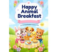 Happy Animal Breakfast: 50 Cute Animal Breakfast Scenes to Color
