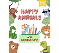 Happy Animals: ABC Coloring Book