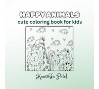 Happy Animals: Cute coloring books for kids