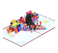 Happy Anniversaries Card, 3D Pop-Up Valentine's Day Card with Cute Dachshund Dog, Fun Romantic Greeting Letter for Boyfriend, Husband, Valentines, Papel, 18 x 13 cm