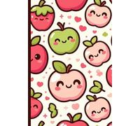 Happy Apple Cover Journal: 6x9" Hardcover, 120 Lined Pages, Cute Fruit Design Notebook for Writing & Notes