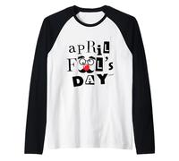 Happy April Fools Day 1st April 2025 Pranks Jokes Party Camiseta Manga Raglan