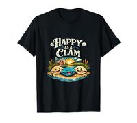 Happy as a Clam Country Farm Juego de Palabras Marsh Clam Art Camiseta
