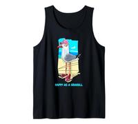 Happy As a Seagull Yummy Fish Food, Funny Seagull Cartoon Camiseta sin Mangas