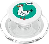 Happy As a Seagull Yummy Fish Food, Funny Seagull Cartoon PopSockets PopGrip para MagSafe