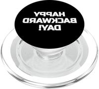 Happy Backward Day Design with Flipped Writing PopSockets PopGrip para MagSafe