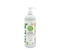 Happy Bio Loción Corporal BIO con Avena y Aloe Vera 450 ml - Hidratante para Piel Sensible - Nutritiva, Calmante y Vegana - Cosmética Natural Certificada COSMOS