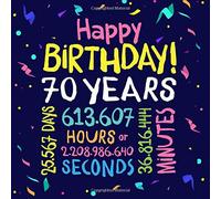Happy Birthday 70 Years: Guest Book for 70th Birthday Decorations, Keepsake Memory & Birthday Gifts for men and women - 70 Years Party Guestbook with beautiful pages for Wishes and Photos of Guests