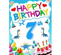 Happy Birthday 7th Birthday: Birthday Sketchbook and Notebook for Doodling, Sketching, Drawing, Painting, Diary Birthday gift for Boys: 120 Pages, 8.5*11 inch