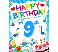 Happy Birthday 9th Birthday: Birthday Sketchbook and Notebook for Doodling, Sketching, Drawing, Painting, Diary Birthday gift for Boys: 120 Pages, 8.5*11 inch