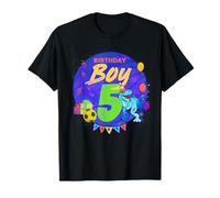 Happy Birthday Boy 5 diseño Vintage Dinosaurio Camiseta