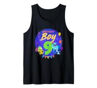 Happy Birthday Boy 9 diseño Vintage de Dinosaurio Camiseta sin Mangas
