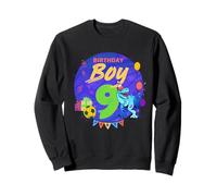 Happy Birthday Boy 9 diseño Vintage de Dinosaurio Sudadera