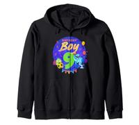 Happy Birthday Boy 9 diseño Vintage de Dinosaurio Sudadera con Capucha