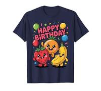 Happy Birthday Cute Fruit Party Kids Celebration Fun Vibes Camiseta