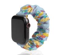 Happy Birthday Daddy Scrunchie - Correa de repuesto elástica suave compatible con Apple Watch, 38mm/40mm, Acero inoxidable, No es una piedra preciosa